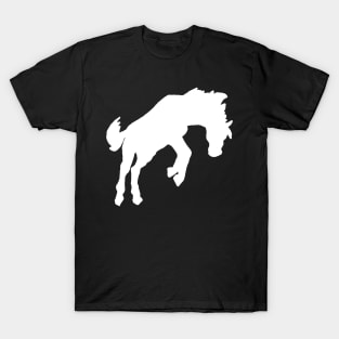 white bucking horse silhouette T-Shirt